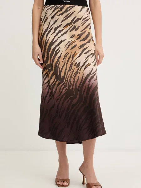 Pinko fustă cu vâscoză maro