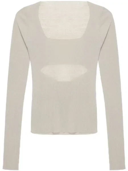 Dzianinowy długi top Quira prążkowany