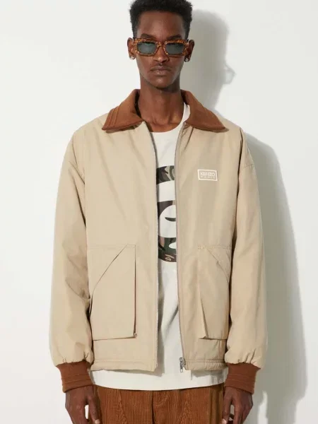 Obojstranná bunda Kenzo Reversible Elevated Coach Jacket béžová