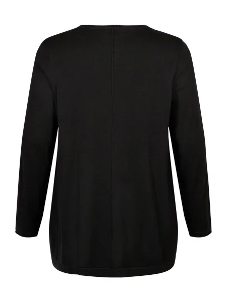 Zizzi Pulover Mshape negru