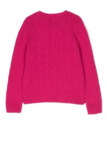 Sweter dziecięcy Polo Ralph Lauren różowy
