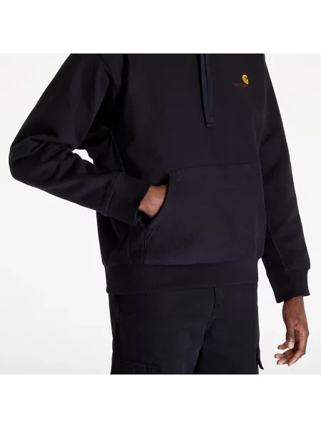 Hoodie Carhartt Wip με κουκούλα μαύρο