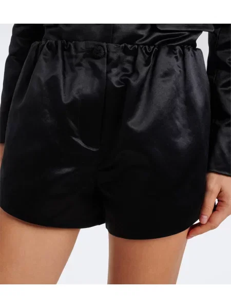 Pantaloni scurți Posse din satin negru