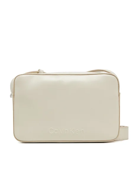Calvin Klein Geantă Embossed Logo Camera Bag bej