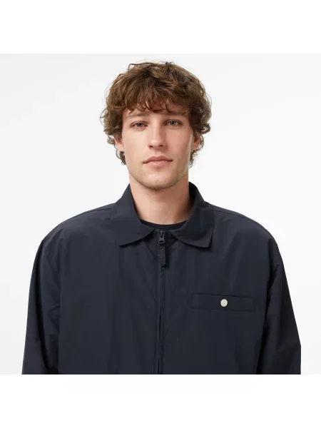 Lacoste Wodoodporna Kurtka Z Teksturowanej Tafty czarny
