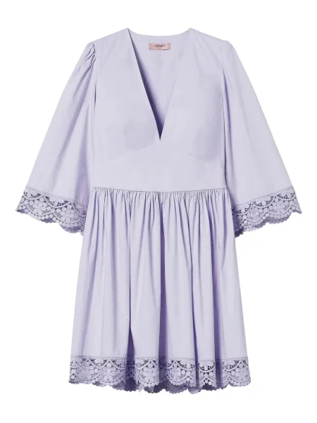 Rochie Twinset din dantelă de costum violet