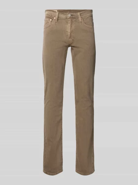 Jeans o kroju slim fit z mieszanki bawełny model SLIM' Levi's beżowe