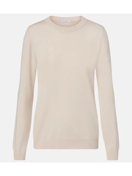 Pulover de cașmir Brunello Cucinelli din cașmir bej