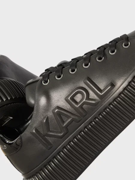 Кожаные повседневные кроссовки Karl Lagerfeld черные