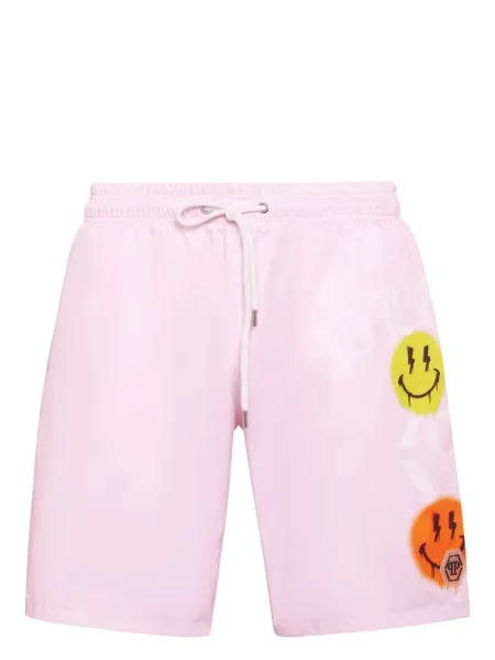 Slip de baie Philipp Plein cu imagine roz