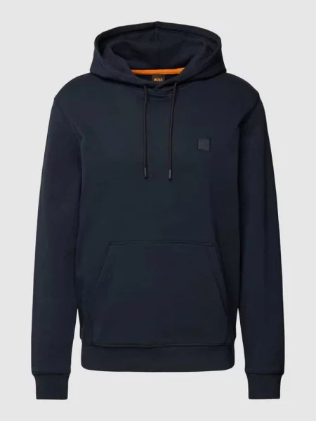 Dzianinowa bluza Boss Orange niebieska