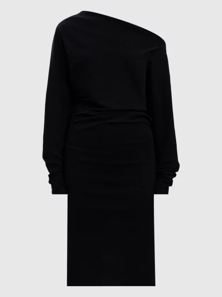 Платье миди Ann Demeulemeester черное