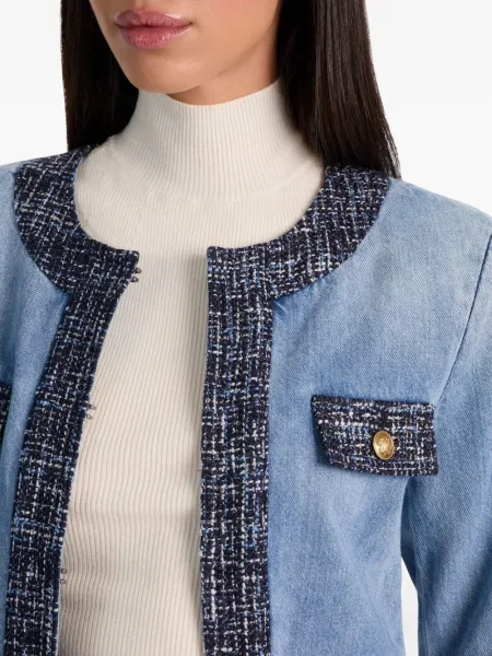 Geacă de blugi Alice + Olivia din tweed albastru