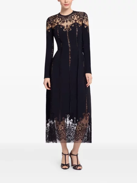Rochie midi Elie Saab până la genunchi de costum negru