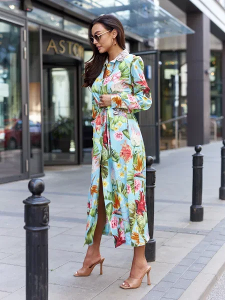 Košilové šaty By O La La bílé