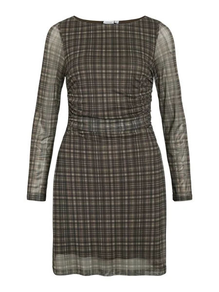 VILA Rochie VIBASTA maro cămilă / ciocolatiu negru