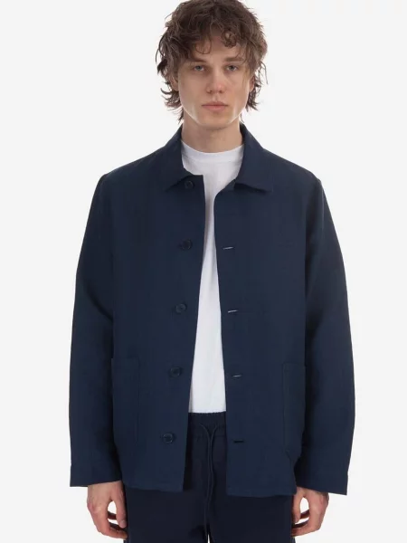 A.P.C. geacă de in bleumarin de tranziție