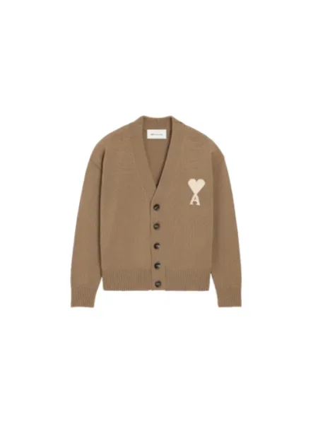 Sweter Ami Paris beżowy