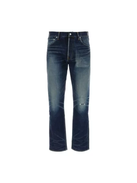 Jeansy straight leg Visvim niebieskie