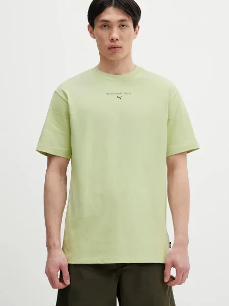 Kratka majica Puma GRAPHICS The Puma Cat Tee zelena