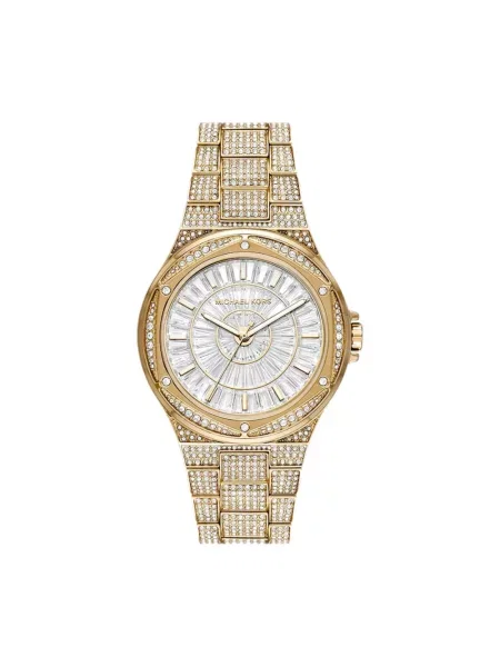 Lniany zegarek Michael Kors żółty