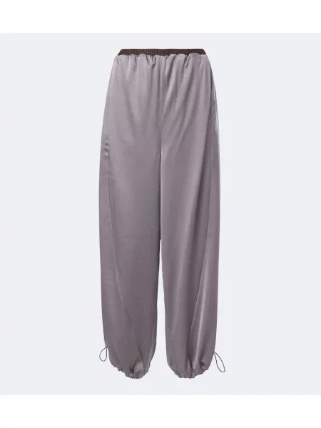 Pantaloni Jacques Wei din satin gri