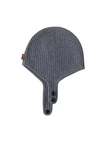 GOBI Cashmere Căciulă Knitted Aviator Cap' gri