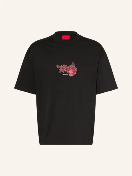 HUGO T-Shirt Domans Oversize czarny