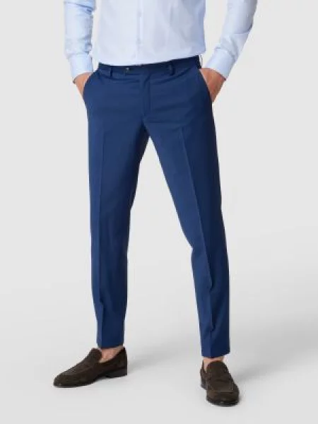 Spodnie do garnituru o kroju slim fit z dodatkiem streczu Cg - Club Of Gents niebieskie