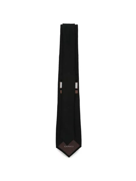 Cravată Canali de lână negru
