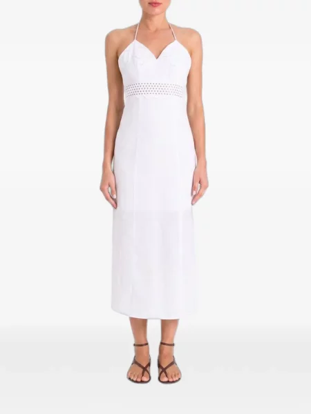 Halter nyakú midi ruha Twinset fehér