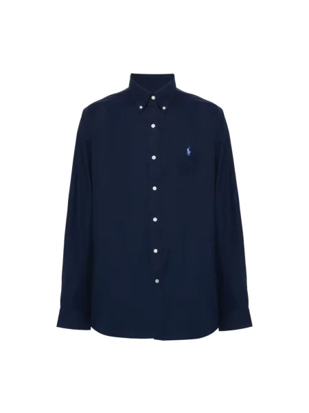 Koszula Polo Ralph Lauren z logo ze stretchu granatowa