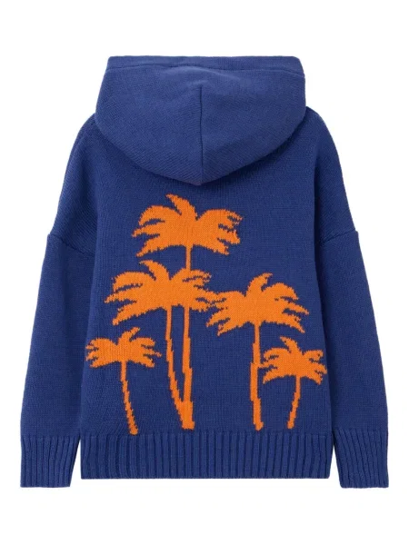 Bluza z kapturem dziecięca Palm Angels niebieska