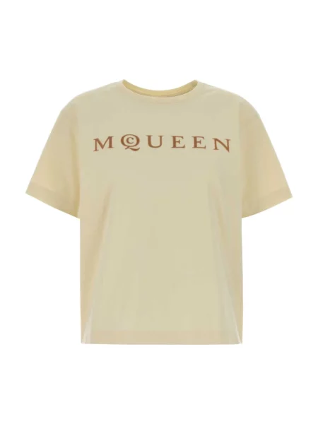 Koszulka Alexander Mcqueen z logo żółta