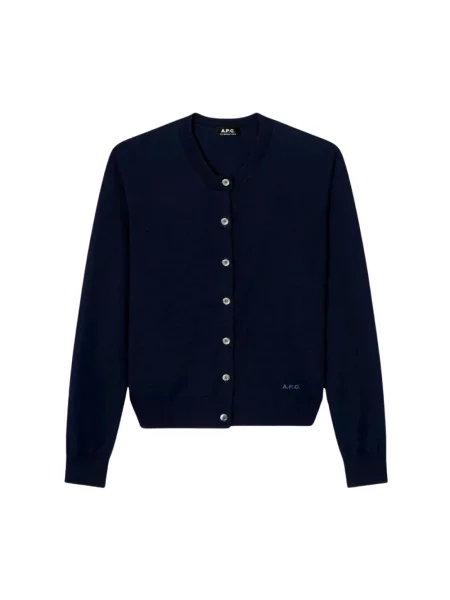 Kardigan A.p.c. wełniany niebieski