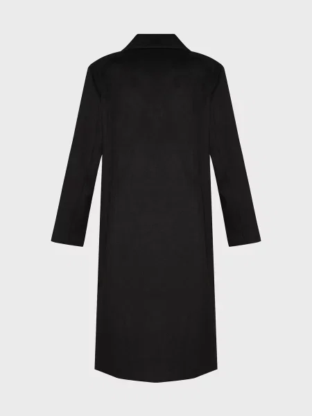 Шерстяное пальто Dkny черное