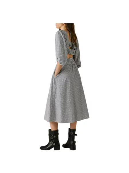 Rochie din denim Pepe Jeans albastru