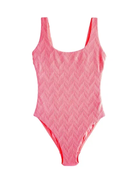 Next Costum de baie întreg neon roz