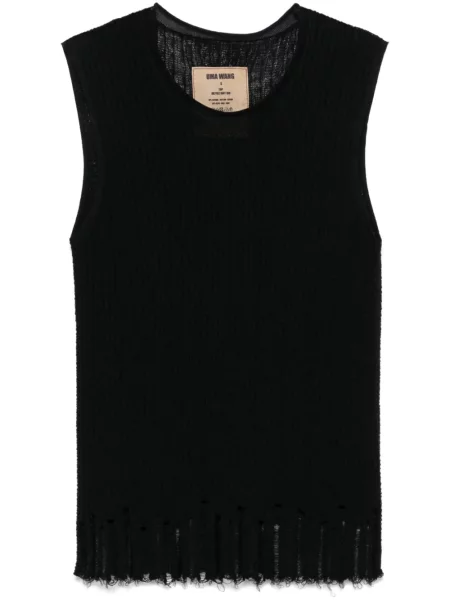 Top Uma Wang tricotate negru