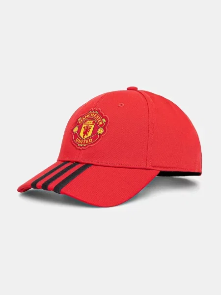 Шапка с козирка adidas Performance MANCHESTER UNITED червено