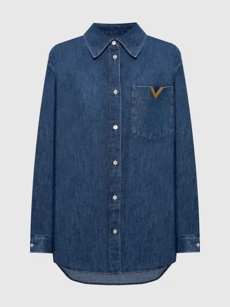 Джинсова сорочка Valentino синя