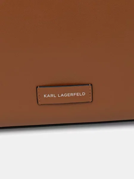 Karl Lagerfeld Чанта за пазаруване женска кожена K/CIRCLE кафяво