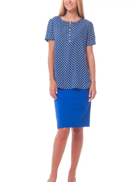 Спідниця міні LadyLike бавовна/поліестер синій