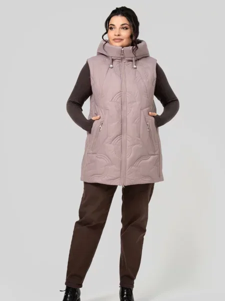 Жилет з утеплювачем All Posa пудра