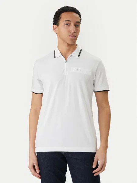Jack & Jones Тениска с яка и Fusion бял