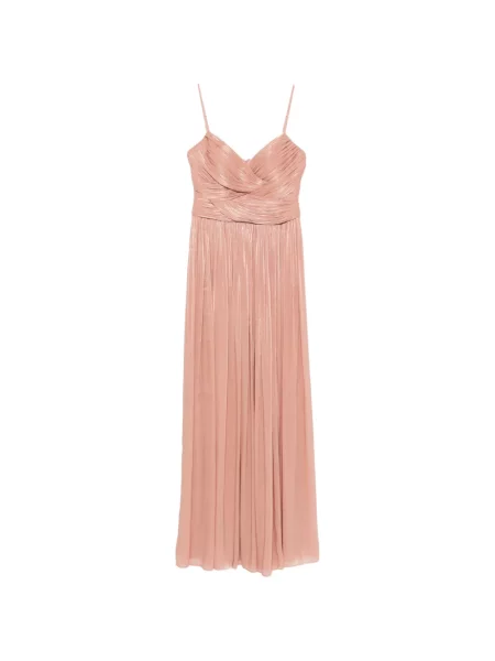 Maxi rochie maxi Costarellos cu volane de costum roz