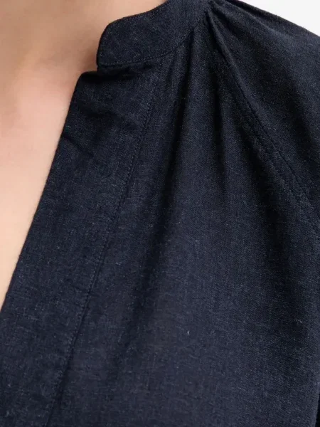 Top Gant cu decolteu în V albastru