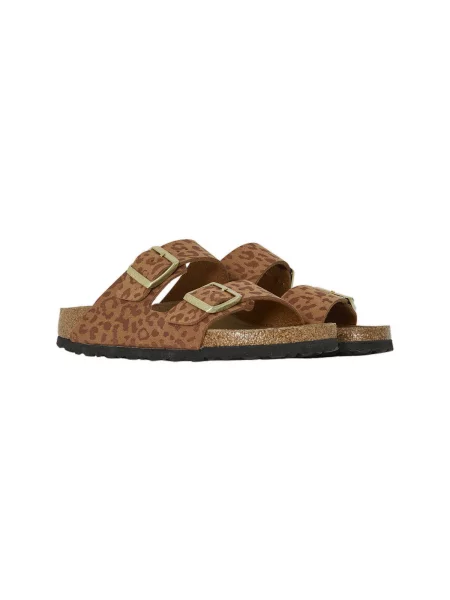 Pantofi Birkenstock cu toc plat maro