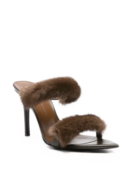 Dirželis mulės Giuseppe Zanotti su kailiu ruda