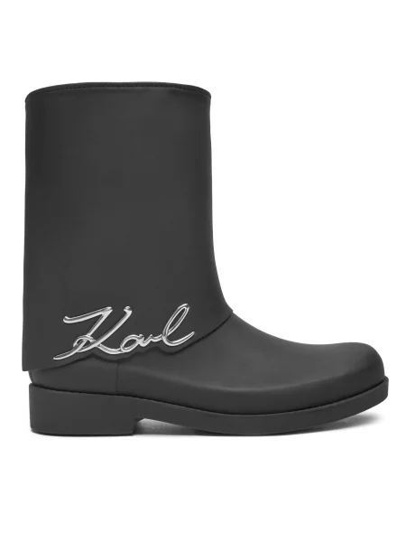 Cizme de cauciuc KARL LAGERFELD negru
